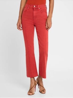Pistola LENNON Seamed High Rise Crop Boot Rouge Women’s Size 27 EUC